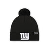 New York Giants NFL Black Basic Primary Logo Pom Beanie