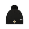 New Orleans Saints NFL Black Basic Primary Logo Pom Beanie