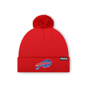 Buffalo Bills NFL Red Basic Primary Logo Pom Beanie