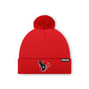 Houston Texans NFL Red Basic Primary Logo Pom Beanie