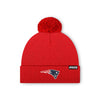 New England Patriots NFL Red Basic Primary Logo Pom Beanie