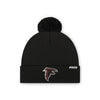 Atlanta Falcons NFL Black Basic Primary Logo Pom Beanie