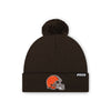 Cleveland Browns NFL Brown Basic Primary Logo Pom Beanie