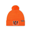 Cincinnati Bengals NFL Orange Basic Primary Logo Pom Beanie