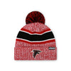 Atlanta Falcons NFL Heather Team Stripe Lined Pom Beanie