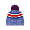 Buffalo Bills NFL Heather Team Stripe Lined Pom Beanie