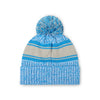 Detroit Lions NFL Heather Team Stripe Lined Pom Beanie