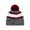 Houston Texans NFL Heather Team Stripe Lined Pom Beanie