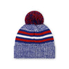 New York Giants NFL Heather Team Stripe Lined Pom Beanie