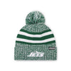 New York Jets NFL Heather Team Stripe Lined Pom Beanie