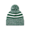 New York Jets NFL Heather Team Stripe Lined Pom Beanie