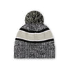 Las Vegas Raiders NFL Heather Team Stripe Lined Pom Beanie