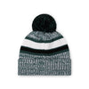 Philadelphia Eagles NFL Heather Team Stripe Lined Pom Beanie