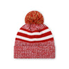 San Francisco 49ers NFL Heather Team Stripe Lined Pom Beanie