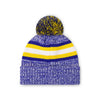 Los Angeles Rams NFL Heather Team Stripe Lined Pom Beanie