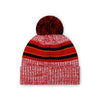 Tampa Bay Buccaneers NFL Heather Team Stripe Lined Pom Beanie