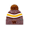 Washington Commanders NFL Heather Team Stripe Lined Pom Beanie