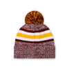 Washington Commanders NFL Heather Team Stripe Lined Pom Beanie