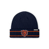 Chicago Bears NFL Navy Primary Logo Ribbed Beanie