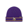 Minnesota Vikings NFL Purple Primary Logo Ribbed Beanie