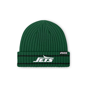 New York Jets NFL Dark Green Primary Logo Ribbed Beanie