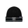 Las Vegas Raiders NFL Black Primary Logo Ribbed Beanie