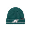 Philadelphia Eagles NFL Midnight Green Primary Logo Ribbed Beanie