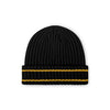 Pittsburgh Steelers NFL Black Primary Logo Ribbed Beanie (PREORDER - SHIPS LATE DECEMBER)