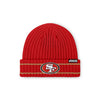 San Francisco 49ers NFL Red Primary Logo Ribbed Beanie