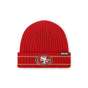 San Francisco 49ers NFL Red Primary Logo Ribbed Beanie