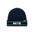 Seattle Seahawks NFL Navy Primary Logo Ribbed Beanie