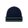 Seattle Seahawks NFL Navy Primary Logo Ribbed Beanie