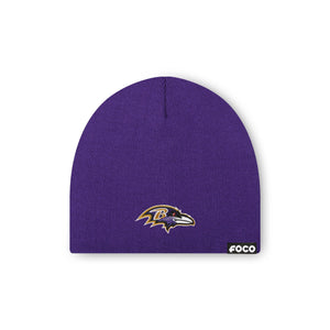 Baltimore Ravens NFL Purple Basic Primary Logo Skull Beanie (PREORDER - SHIPS EARLY NOVEMBER)