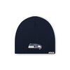 Seattle Seahawks NFL Navy Basic Primary Logo Skull Beanie