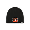 Cincinnati Bengals NFL Black Basic Primary Logo Skull Beanie