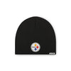 Pittsburgh Steelers NFL Black Basic Primary Logo Skull Beanie