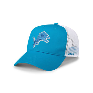 Detroit Lions NFL Glacier Blue Primary Logo Trucker RF Cap