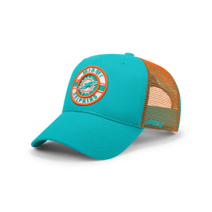 Miami Dolphins NFL Patch Two Tone Trucker Cap