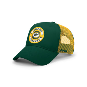 Green Bay Packers NFL Patch Two Tone Trucker Cap (PREORDER - SHIPS MID JULY)