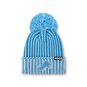 Detroit Lions NFL Primary Logo Vertical Knit Pom Beanie