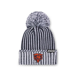 Chicago Bears NFL Primary Logo Vertical Knit Pom Beanie