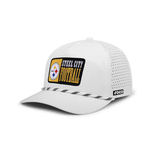 Pittsburgh Steelers NFL Slogan Patch Poly Pro Marquee RF Cap (PREORDER - SHIPS LATE JULY)