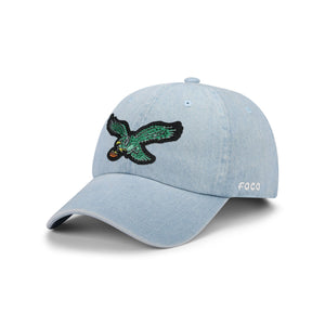 Philadelphia Eagles NFL Kelly Green Rhinestone Logo Denim Casual Cap