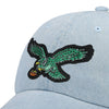 Philadelphia Eagles NFL Kelly Green Rhinestone Logo Denim Casual Cap