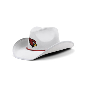 Arizona Cardinals NFL White Rhinestone Logo Cowboy Hat