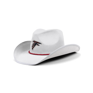 Atlanta Falcons NFL White Rhinestone Logo Cowboy Hat