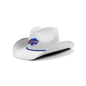 Buffalo Bills NFL White Rhinestone Logo Cowboy Hat