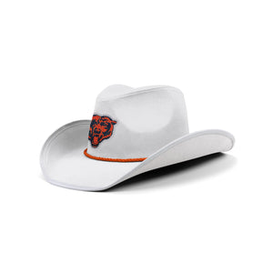 Chicago Bears NFL White Rhinestone Logo Cowboy Hat