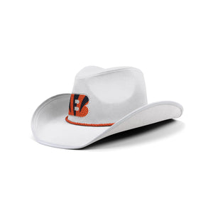 Cincinnati Bengals NFL White Rhinestone Logo Cowboy Hat