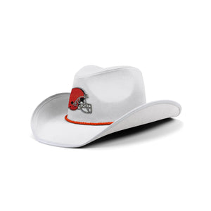 Cleveland Browns NFL White Rhinestone Logo Cowboy Hat